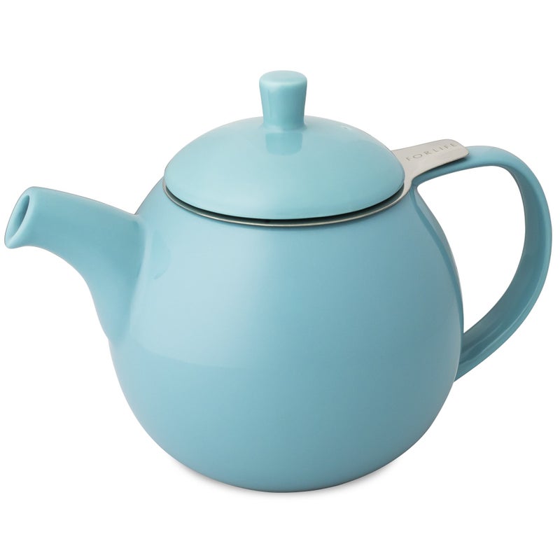FORLIFE Curve Teapot with Infuser 24Ounce Turquoise