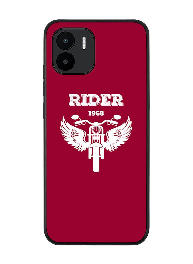 Stylizedd Rugged Black edge case for Xiaomi Redmi A2 / Xiaomi Redmi A1 Slim fit Soft Case Flexible Rubber Edges Anti Drop TPU Gel Thin Cover - Rider 1968 - Image 1