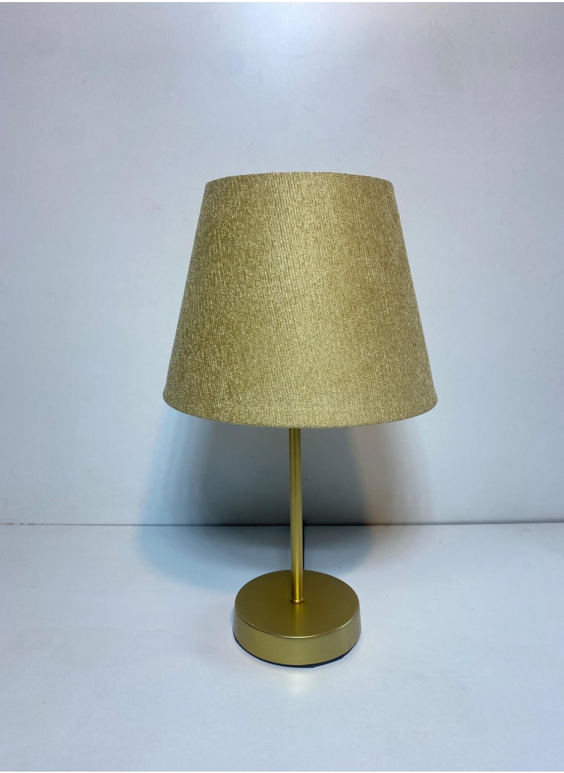 El Rawda Lighting - Distinctive And Elegant Table Lamp Shade With A Unique Fabric Shade And Golden Metal - Image 1