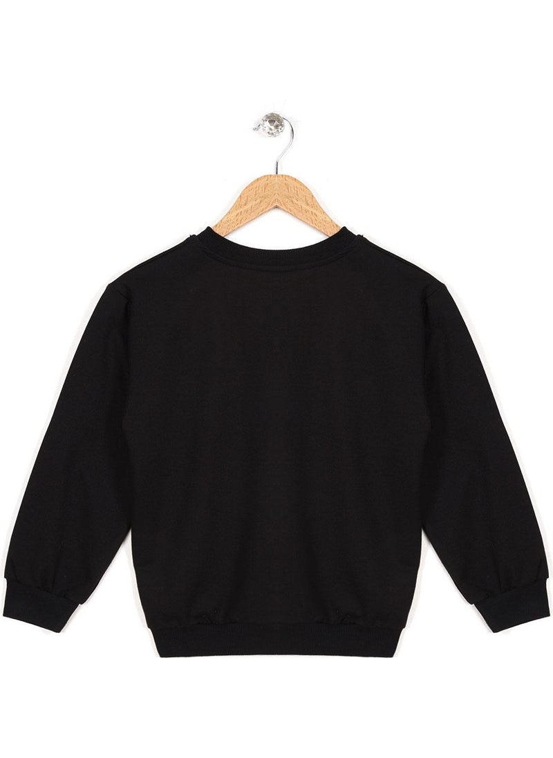 Crew Neck Long Sleeve Black Color Girls Sweatshirt - pzsku/Z5C84E736C9B2EB790E37Z/45/_/1741212891/1611639d-5c42-43ca-8094-07cdabab0b51