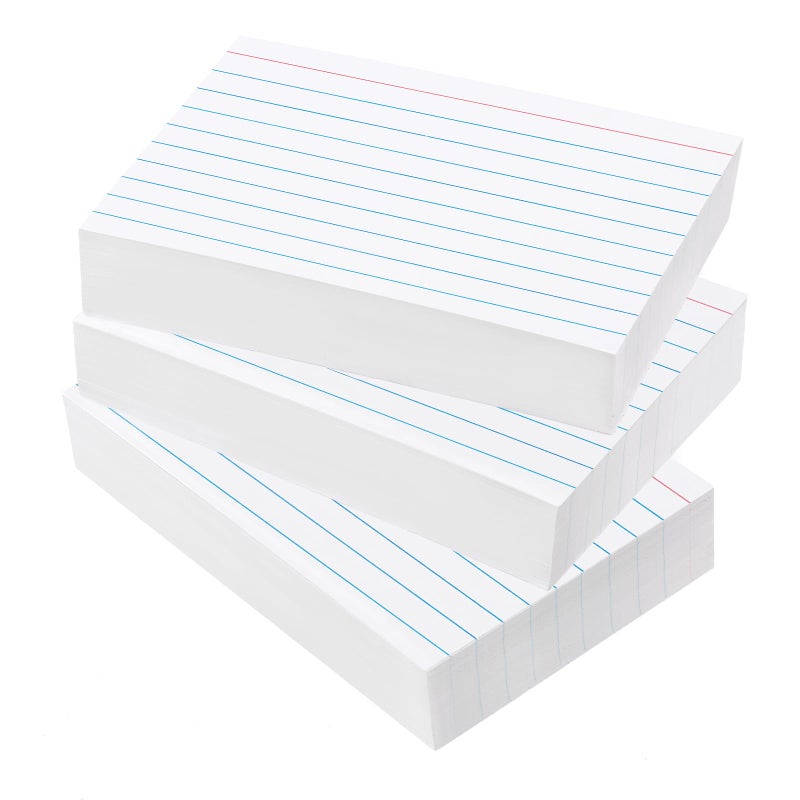 Goefun 300 PCS Index Cards 3x5 Ruled - Goefun White Lined Note Cards 3 x 5 Flashcards for Studying, Note Taking and To Do List - Image 1
