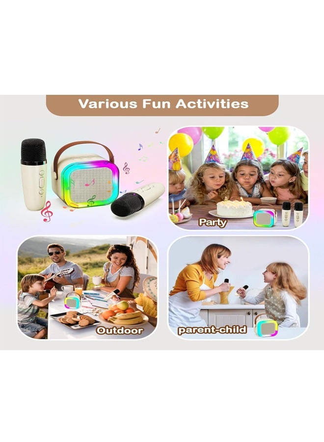 PADOM Portable Karaoke Machine with 2 Wireless Microphone, Mini Bluetooth Speaker Microphone,Gifts for Kids Age 4-12,Boys,Girls,Adults,Party, Home KTV,Outdoor,Travel - Image 3