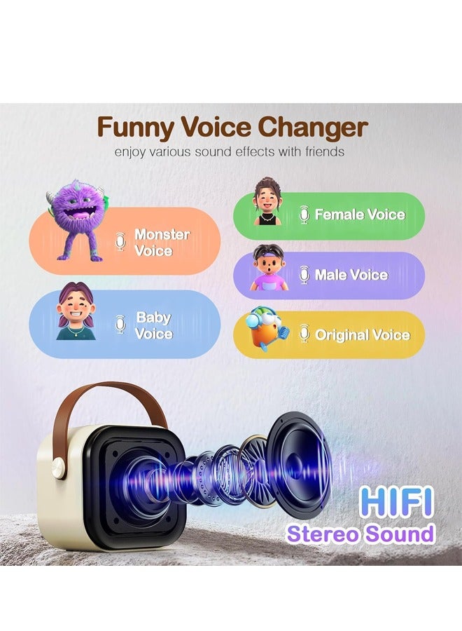 PADOM Portable Karaoke Machine with 2 Wireless Microphone, Mini Bluetooth Speaker Microphone,Gifts for Kids Age 4-12,Boys,Girls,Adults,Party, Home KTV,Outdoor,Travel - Image 5