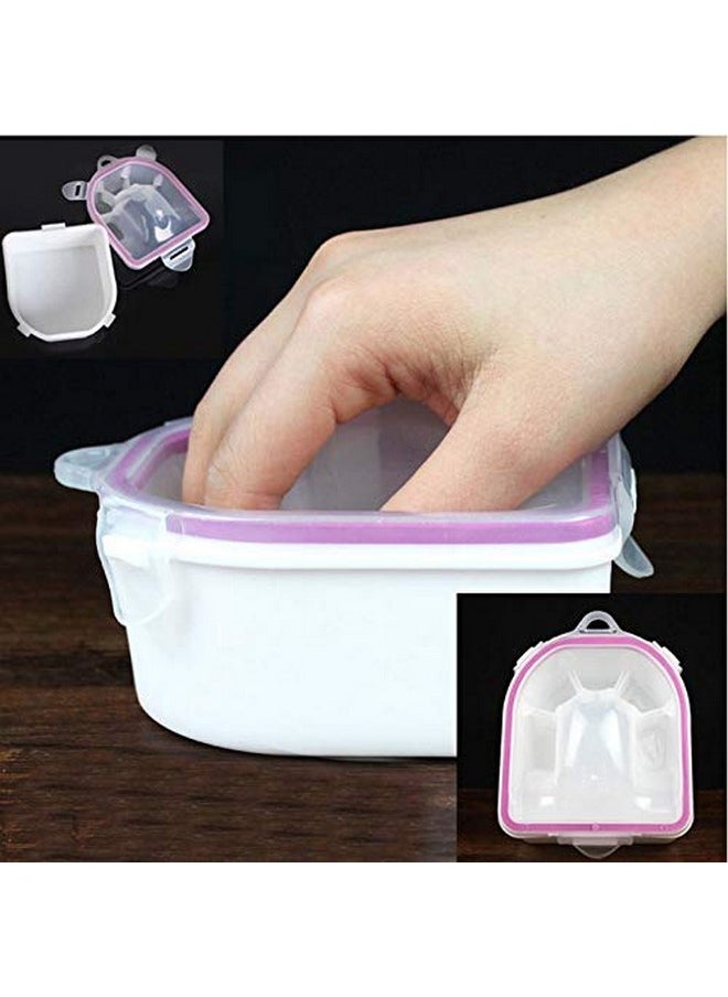Oarkive 2pcs Nail Soaking Bowl Soak Off Bowl Manicure Bowl Nail Soaking Tray Soak Off Acrylic Nail Remover Dip Powder Removal Kit Nail Polish Remover Bowl Acetone Soak Off Bowl for Home Nail Salon Supplies  - Image 3