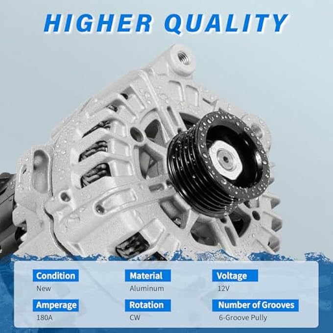 Lazenta 37300-3L060 High Output Alternator 180A Compatible with 2020-2023 Hyundai Palisade 3.8L,2020 2021 2022 Kia Telluride 3.8L,Replacement 2722099,601-10129 - Image 5