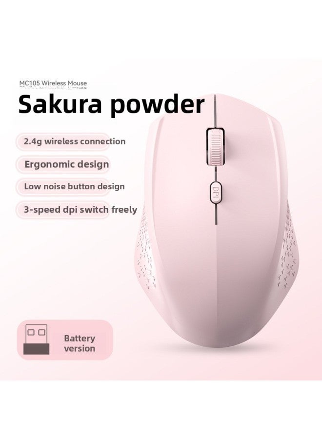 Direct Charging Wireless Mouse Mute Bluetooth 2.4G Dual-mode For Apple Huawei Notes-Color:2.4G Battery Powder - Image 1