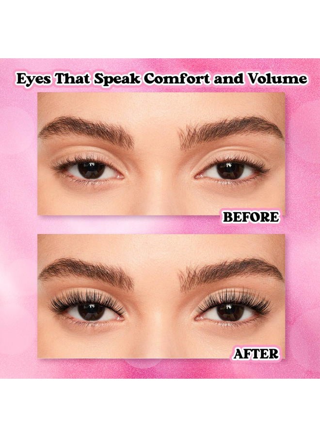 FADLASH DIY Eyelash Extension 10D+20D Cluster Lashes Large Mixed Tray Natural Long Mink Individual Lashes Reusable False Eyelashes Extension (10D+20D-0.07-D, 8-16mm) - Image 5