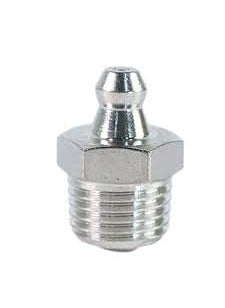 GK MART 10 mm x 15 mm Pitch straight steel body Grease Nipple 2 Nos  - Image 1