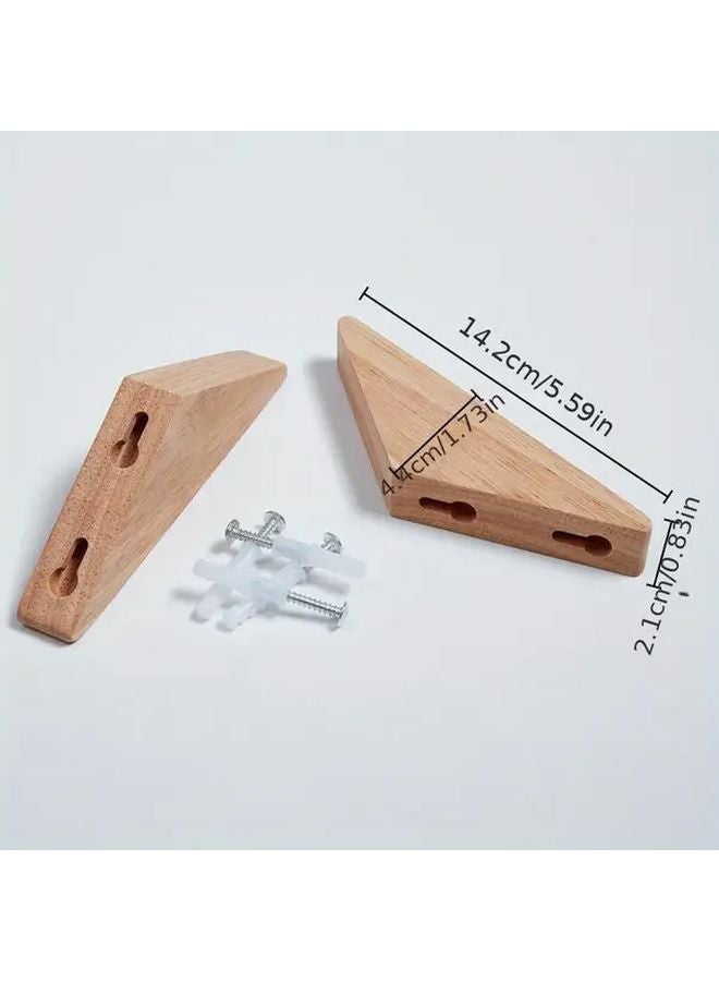 6pcs Oak Wall Hooks Multi Functional Coat Hat Hanger For Jackets Scarves Towels - Image 5
