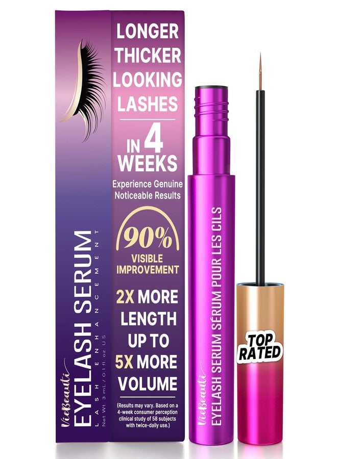 VieBeauti Lash Serum for Eyelash Growth: Eyelash Growth Serum with Advanced Formula to Boost Longer Fuller and Thicker Looking Lashes - Vegan & Cruelty-Free for Sensitive Eyes 3mL - Image 1