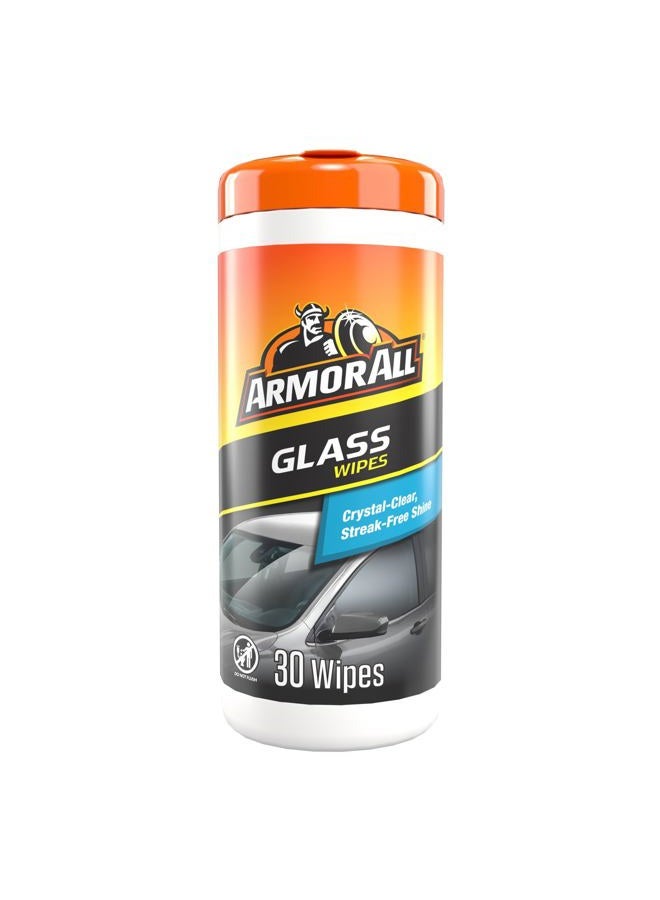 ARMOR ALL مناديل زجاج السيارة، منظف زجاج السيارات للأفلام والأوساخ، 30 قطعة - Image 1