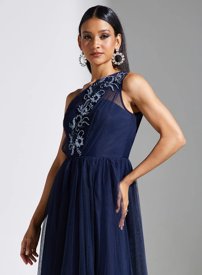 Maya Floral Applique Dress