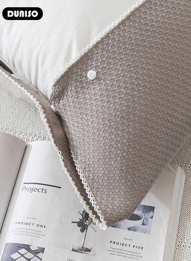 DUNISO 2 Pieces Cooling Pillowcases, Comfortable Breathable Pillow Covers with Button, Anti-slip Detachable Pillow Cases for Dorm Rooms, Guest Room and Bedroom  - Image 2