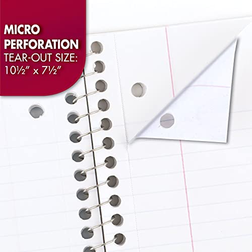 Mead Spiral Notebook, 12 Pack, 1 Subject, Wide Ruled Paper, 7-1/2" x 10-1/2", 70 Sheets per Notebook, Colors Will Vary (930202-ECM25) - Image 4