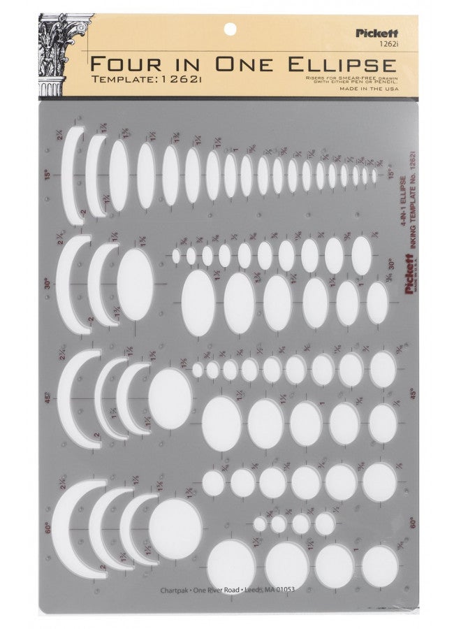 Pickett Four-In-One Ellipse Template (1262I)