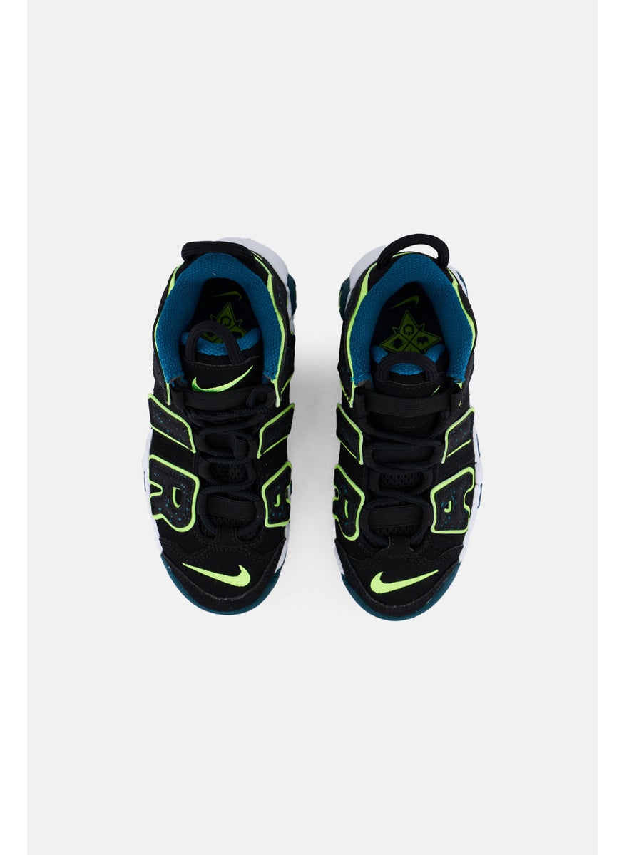 Nike Kids Boy More Uptempo Lace Up Sports Shoes, Black  - Image 2