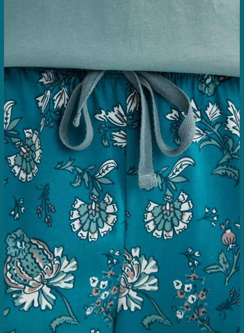 DeFacto 2 Pack Woman Crew Neck Short Sleeve Homewear Knitted Set