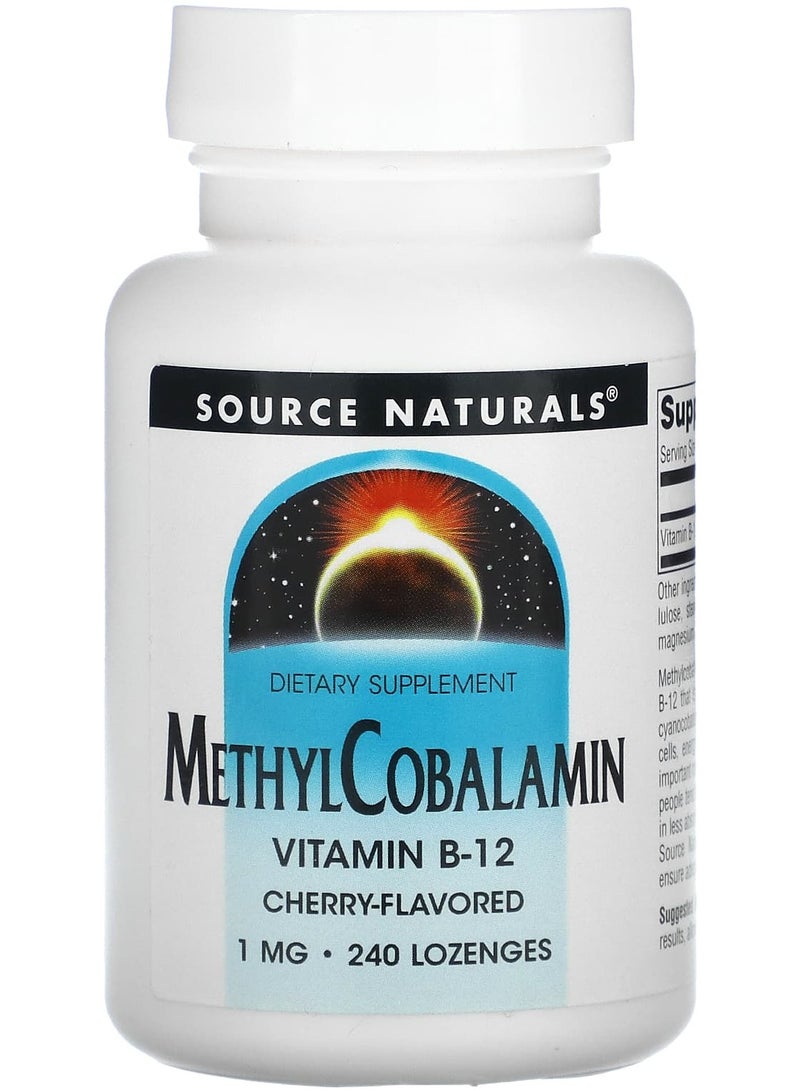 MethylCobalamin Vitamin B12, Cherry, 1 mg, 240 Lozenges