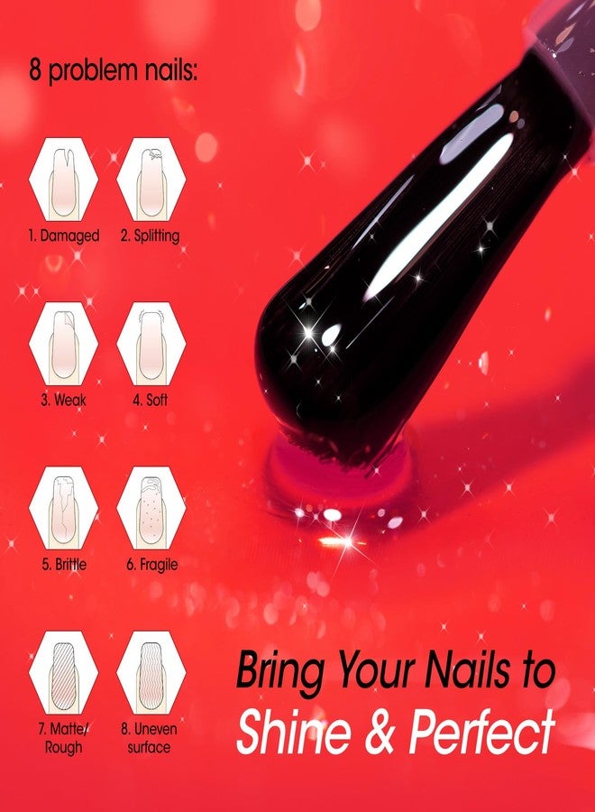 Gellen Pro Bio Active Glow Nail Polish One Step Ridge Filler Nails Concealer & Strengthener with Hexanal B5 Calcium & Grape Seeds Oil for Healthier Nails, Ultra-Glowy Shine, Vegan & Cruelty-free - Image 3
