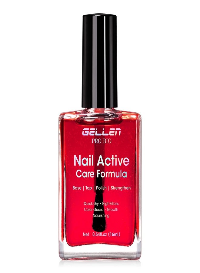 Gellen Pro Bio Active Glow Nail Polish One Step Ridge Filler Nails Concealer & Strengthener with Hexanal B5 Calcium & Grape Seeds Oil for Healthier Nails, Ultra-Glowy Shine, Vegan & Cruelty-free - Image 1