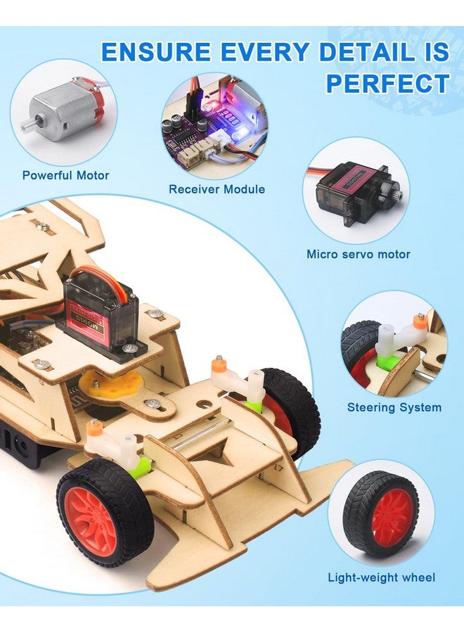 بوراكسي مجموعات جذعية للأطفال من سن 8 إلى 10 سنوات، بناء نموذج سيارة تحكم عن بعد، ألغاز خشبية ثلاثية الأبعاد، ألعاب للأطفال من سن 8 إلى 13 سنة، مشاريع تعليمية علمية وحرفية، هدايا للأولاد والبنات المراهقين من سن 8 إلى 10 سنوات - Image 3