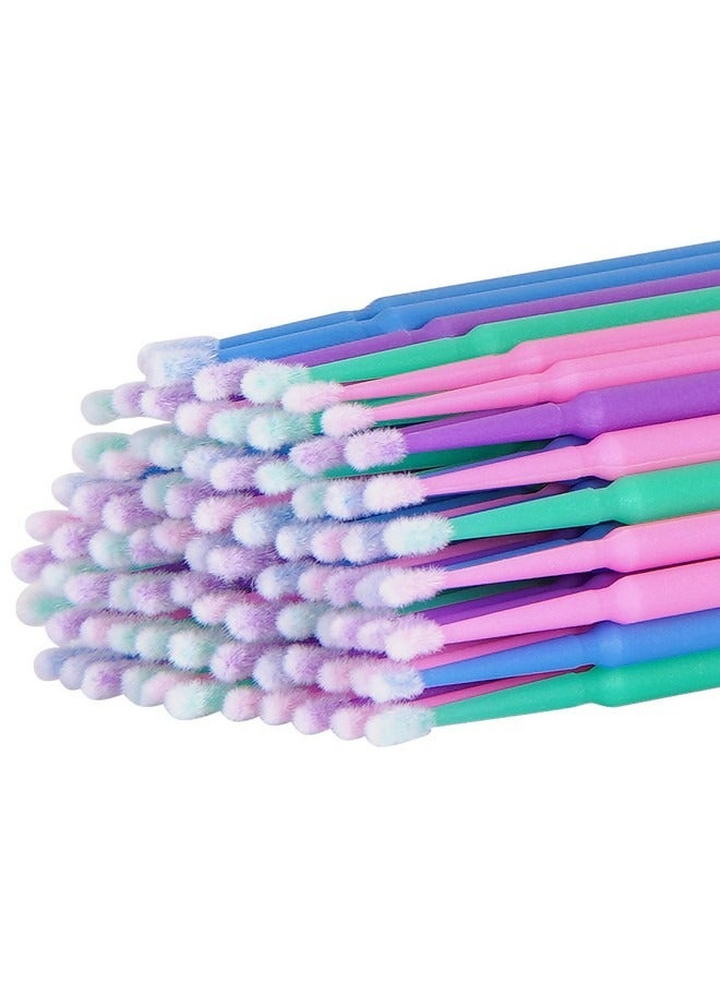 Beauenty 400 Pcs Micro Brush, Micro Swabs for Eyelash Extension, Disposable Micro Applicator Brush Micro Eyelash Swabs Multi-colored(Head Diameter: 2.0mm) - Image 3