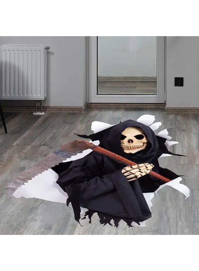 Scythe Demon Static Sticker Set Halloween Horror Wall Decals For Spooky Decor - Image 2