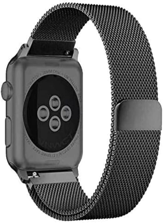 Magnetic Loop Stainless Steel Metal Strap Watch Bands For Apple Watch 42MM Black