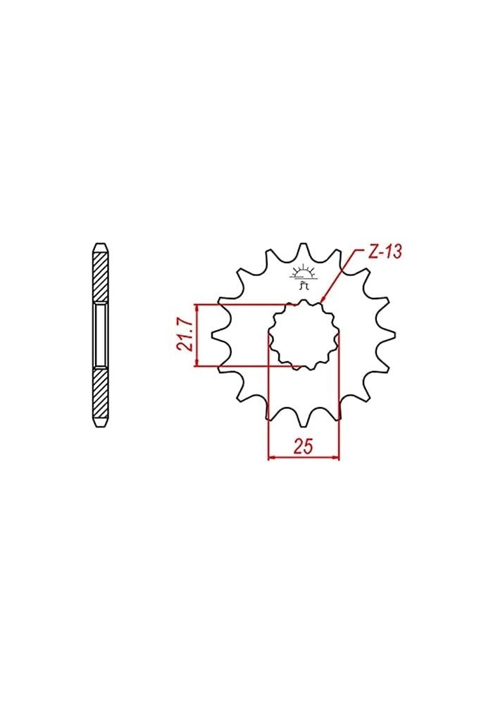Wivplex 525 Chain 17T Motorcycle Front Sprocket - Image 2