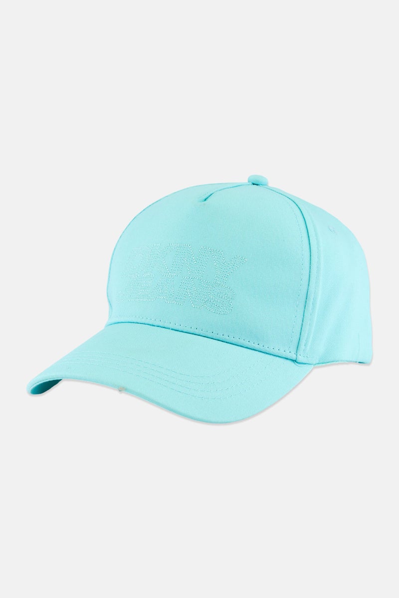 DKNY Jeans Kids Girl Embroidered Logo Adjustable Cap, Mint Green - Image 1
