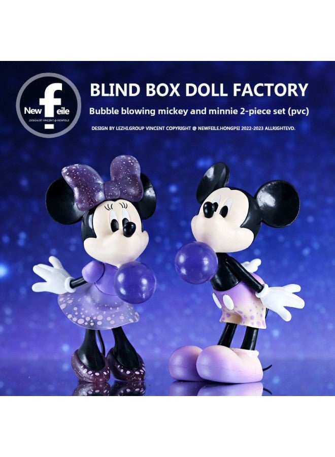 Bizarre Mickey Minnie Mickey Mouse Tide Play Hand-made Doll Ornaments Engagement Valentine's Day Proposal Cake Decoration Ornaments-Color:Mickey Donald Duck 16-piece Set (pvc)  - Image 4