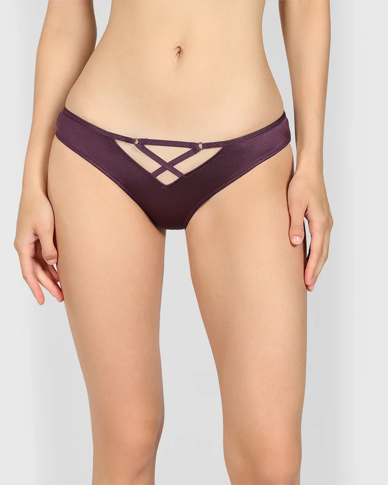 Isla & Evie Isla & Evie BLACK SATIN THONG