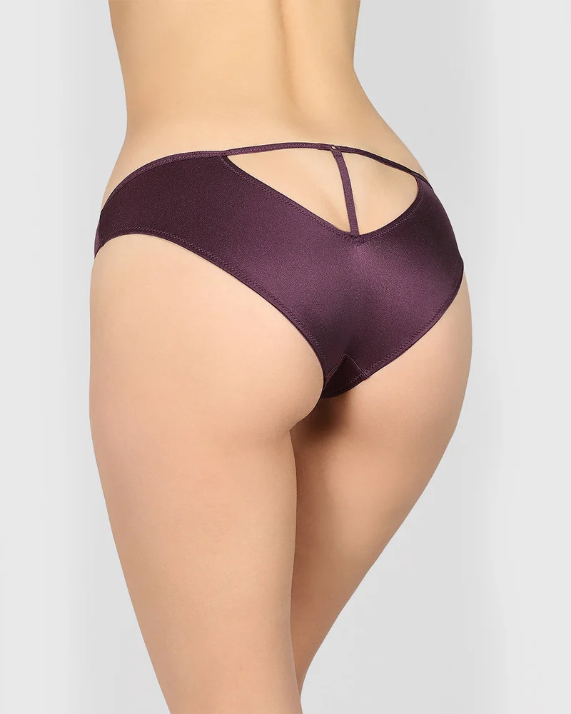 Isla & Evie Isla & Evie BLACK SATIN THONG