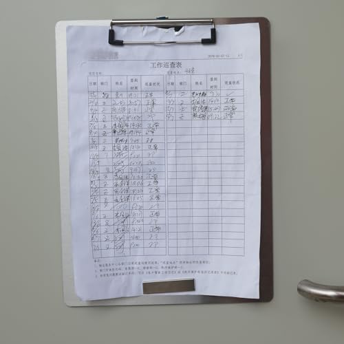 Banjiang Stainless Steel Magnetic Clipboards,Metal Clipboard with 304 Low Profile Clip,Black Board for Fridge,Cooking Recipe Splints,Message Board (9.2"x12.5" Letter) - Image 3