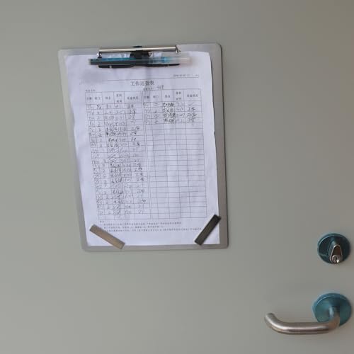 Banjiang Stainless Steel Magnetic Clipboards,Metal Clipboard with 304 Low Profile Clip,Black Board for Fridge,Cooking Recipe Splints,Message Board (9.2"x12.5" Letter) - Image 4