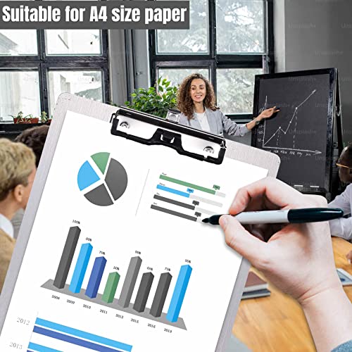 Banjiang Stainless Steel Magnetic Clipboards,Metal Clipboard with 304 Low Profile Clip,Black Board for Fridge,Cooking Recipe Splints,Message Board (9.2"x12.5" Letter) - Image 5
