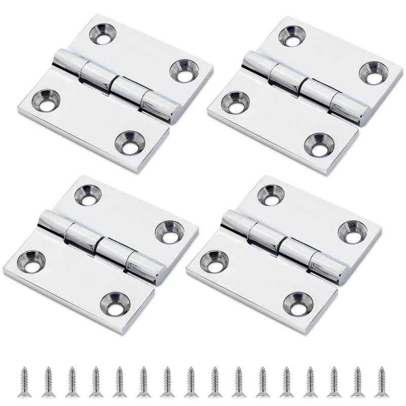 ORLANG 316 Stainless Steel Boat Hatch Hinges2inchx 2inch 50 X 50 mm Polished Marine HingeMarine Boat Hatch Heavy Duty Hinges with Screwsfor Boats Yachts Doors DeckWindows Cabinets 4 Pack - Image 2