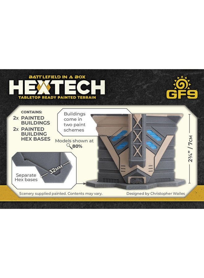 Gale Force Nine GF9: Hextech Trinity City: Condo - 2X Fully Painted Buildings, Battlefield in A Box, Tabletop Ready Painted Terrains, RPG Accessories - Image 4