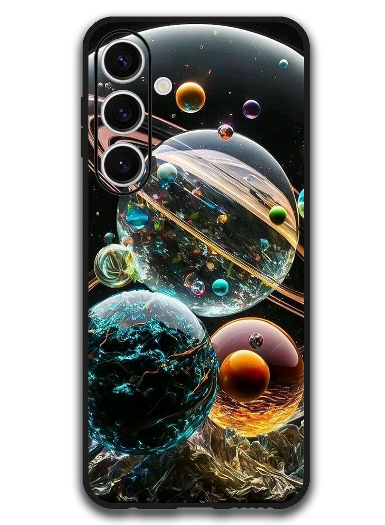 Theodor Protective Case Anti Scratch Shock Proof Bumper Cover For Samsung Galaxy S24 FE Planets 3 - Image 1