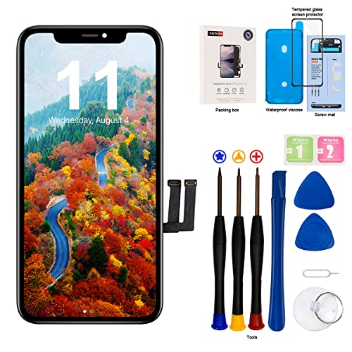 EFAITHFIX for iPhone 11 LCD Screen Replacement 6.1 Inch Frame Assembly LCD Display and 3D Touch Screen Digitizer with Repair Tools Kit for A2111, A2223, A2221 with Waterproof Adhesive Tempered Glass - Image 1
