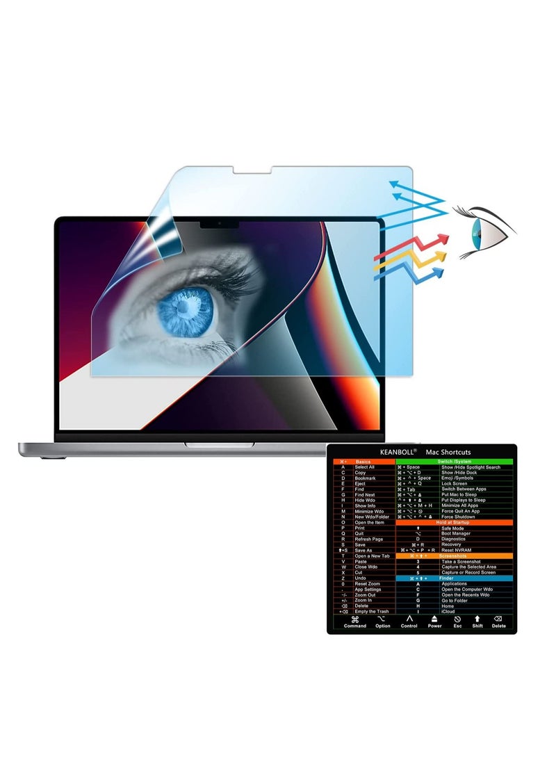 Generic Flexible MacBook Pro 14 inch Screen Protector M4/M3/M2/M1,Bubble Free Blue Light Screen Filter for Macbook Pro 14.2" 2024-2021 M4/M3 Pro/Max A3112/A3185/A3401/A2918/A2992/A2442/A2779-Eye Protection/Anti-Glare-Matte  - Image 2