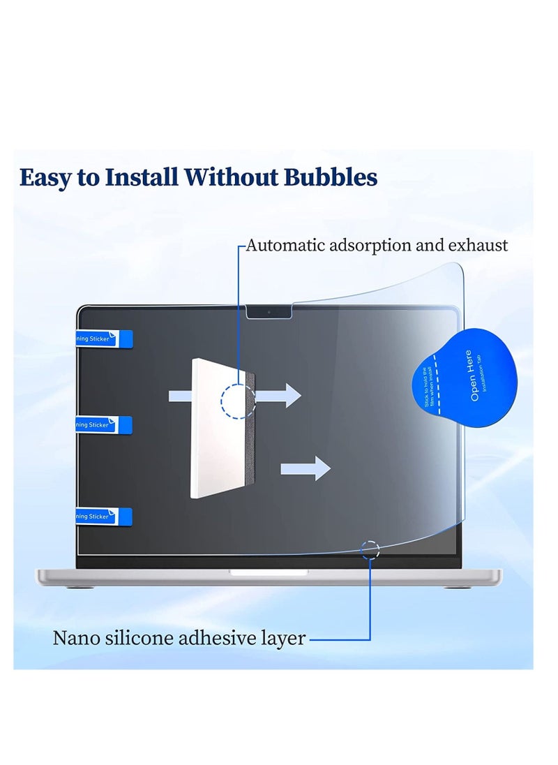 Generic Flexible MacBook Pro 14 inch Screen Protector M4/M3/M2/M1,Bubble Free Blue Light Screen Filter for Macbook Pro 14.2" 2024-2021 M4/M3 Pro/Max A3112/A3185/A3401/A2918/A2992/A2442/A2779-Eye Protection/Anti-Glare-Matte  - Image 5