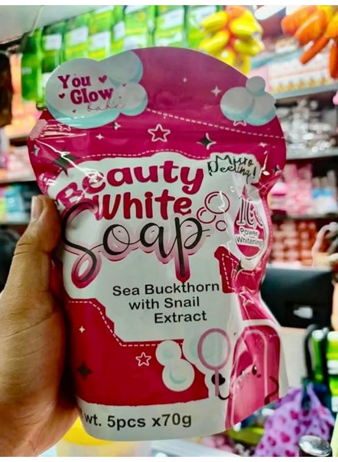 Beauty White Soap Sea Buckthorn with snail Extract 1 pouch 5x70g