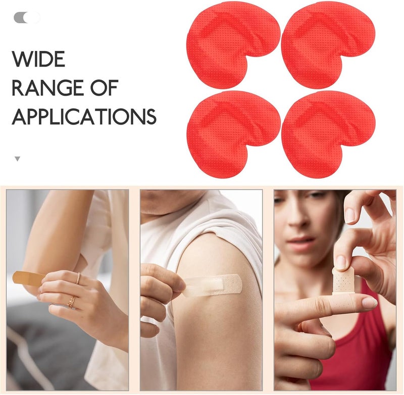 Heart-Shaped Small Adhesive Wound Patches 50pcs 34x27mm Breathable Self-Adhesive Bandages for Light Cuts Injured Care Emergency First Aid - Image 3