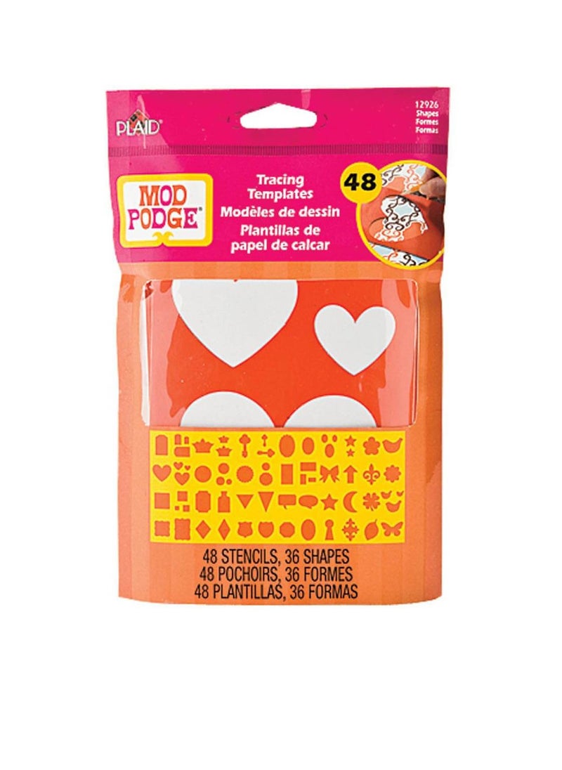 Mod Podge Tracing Templates 48pcs Basic Shapes  - Image 2