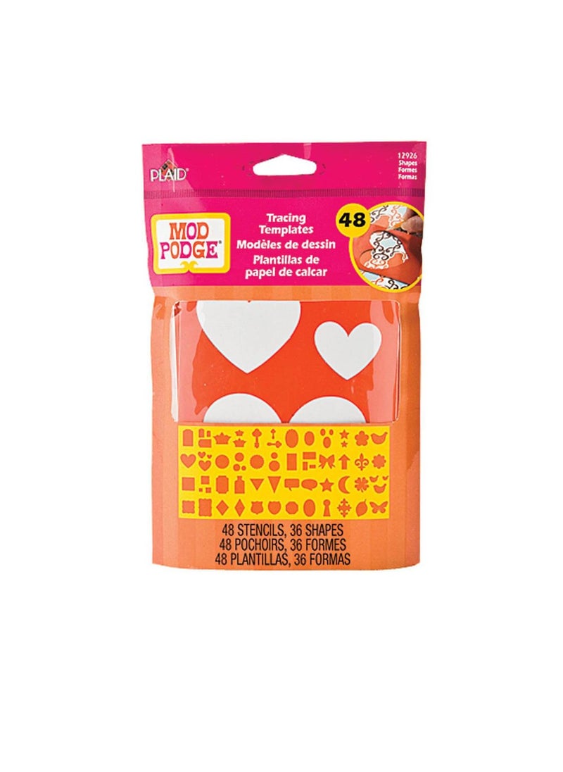 Mod Podge Tracing Templates 48pcs Basic Shapes  - Image 3