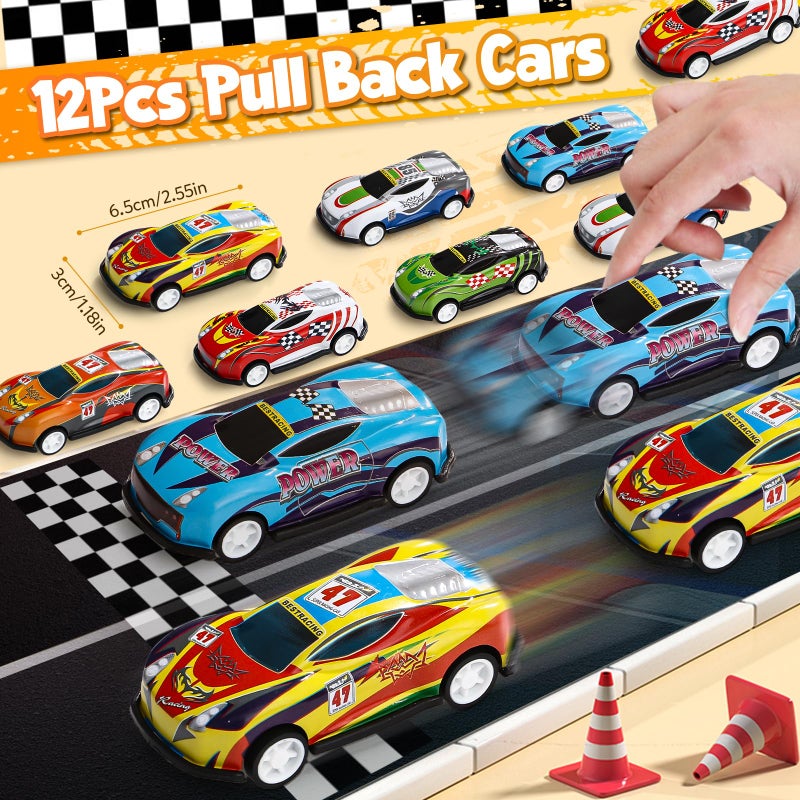 SNLN 120Pcs Race Car Party Favors Birthday Supplies, Gift Box Sunglasses Flag Mini Race Car Sticker Birthday Goodie Bag Stuffers Racing RaceCar-Themed Party Supplies Decorations for Boys Kids 3-5 4-8 - Image 4