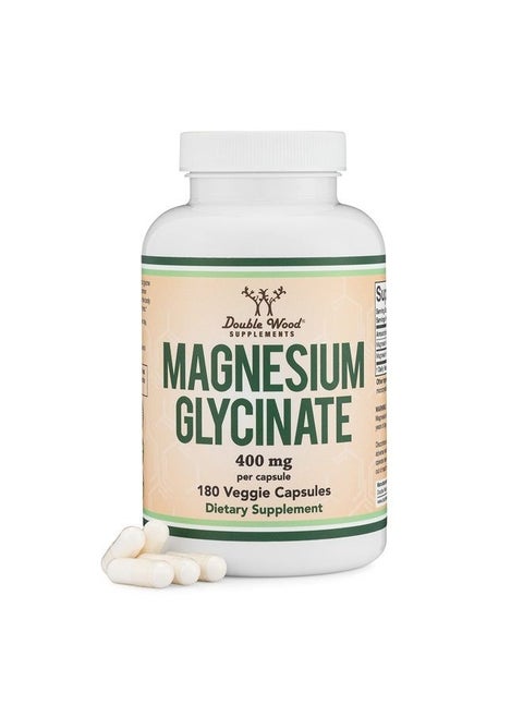 Magnesium Glycinate 400mg - 180 Veggie Capsules