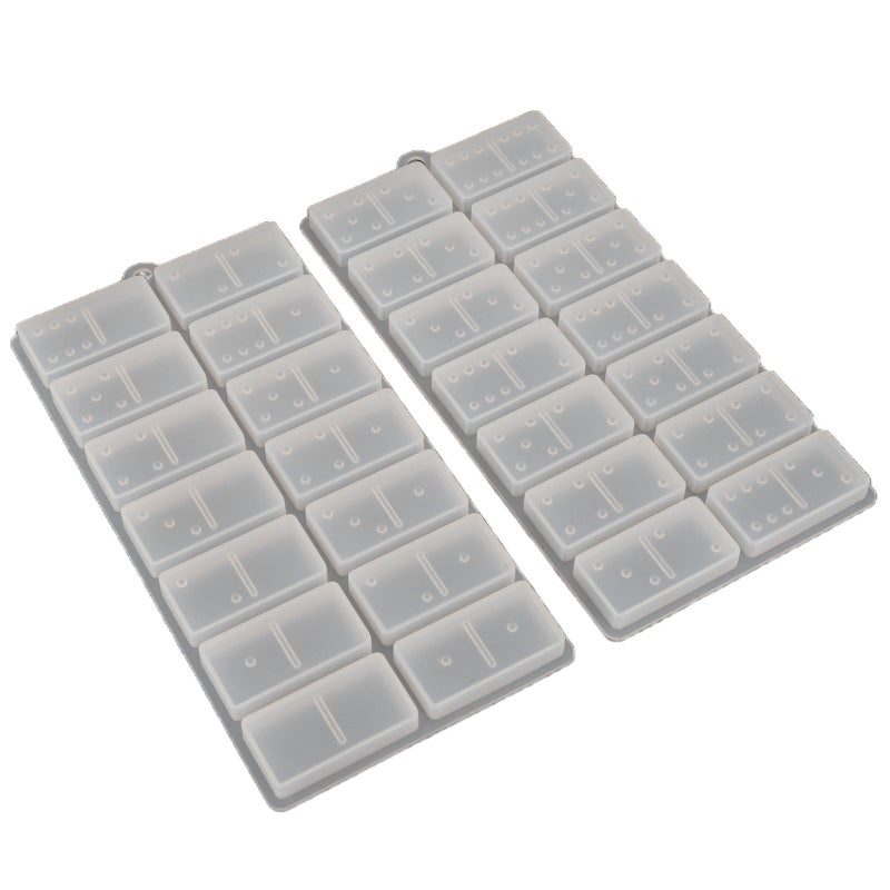 Epoxy Resin Domino Silicone Mold: 2Pcs Non-Toxic Reusable Easy Clean - Durable Eco-Friendly for Family DIY Craft, Chocolate Soap Cake Making - Image 4