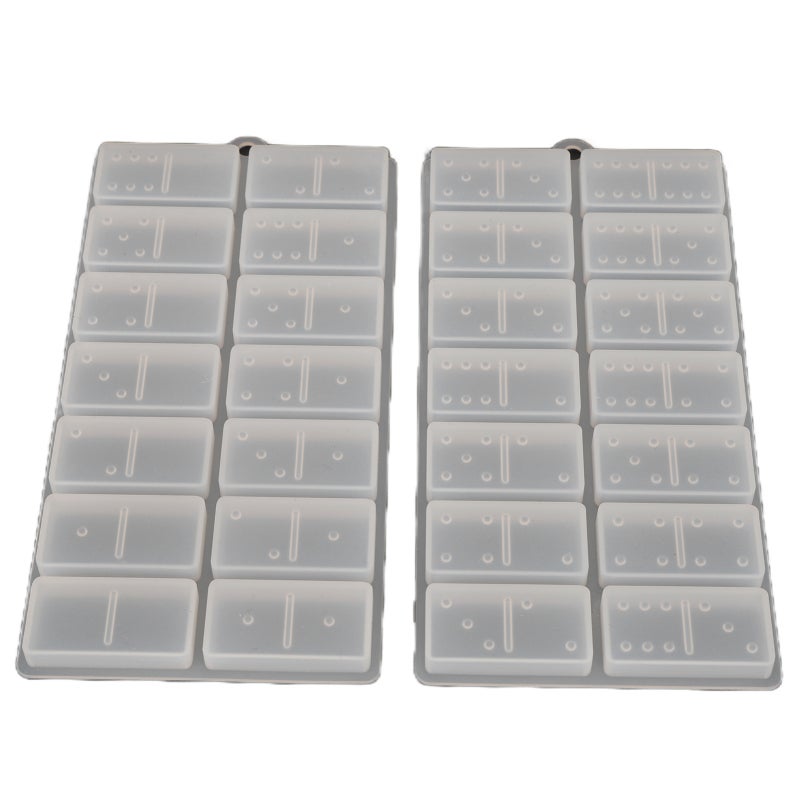 Epoxy Resin Domino Silicone Mold: 2Pcs Non-Toxic Reusable Easy Clean - Durable Eco-Friendly for Family DIY Craft, Chocolate Soap Cake Making - Image 3